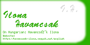 ilona havancsak business card